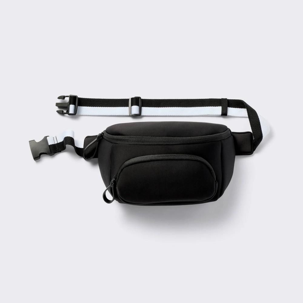 Faux Neoprene Diaper Sling Black - Cloud Island